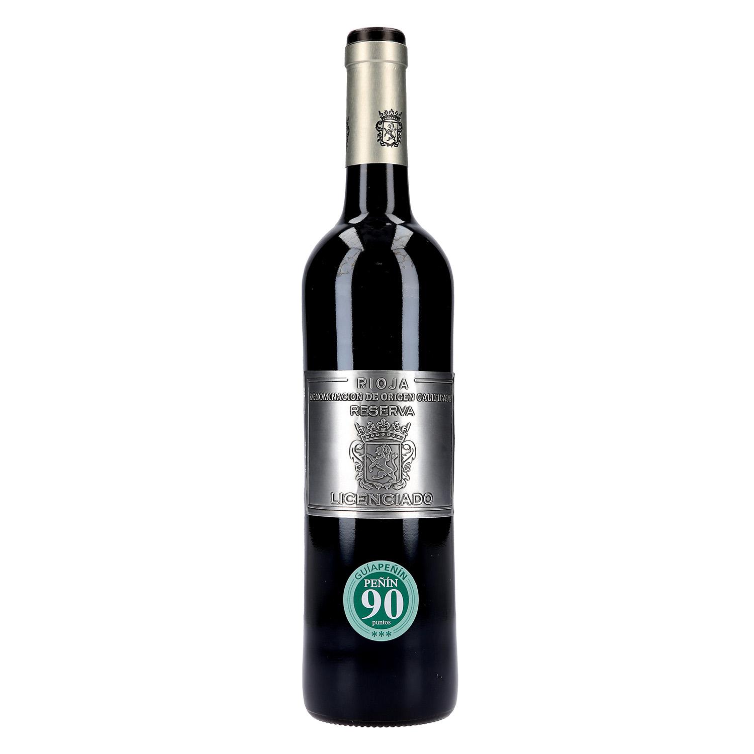 Vino tinto reserva Licenciado D.O. Rioja 75 cl.