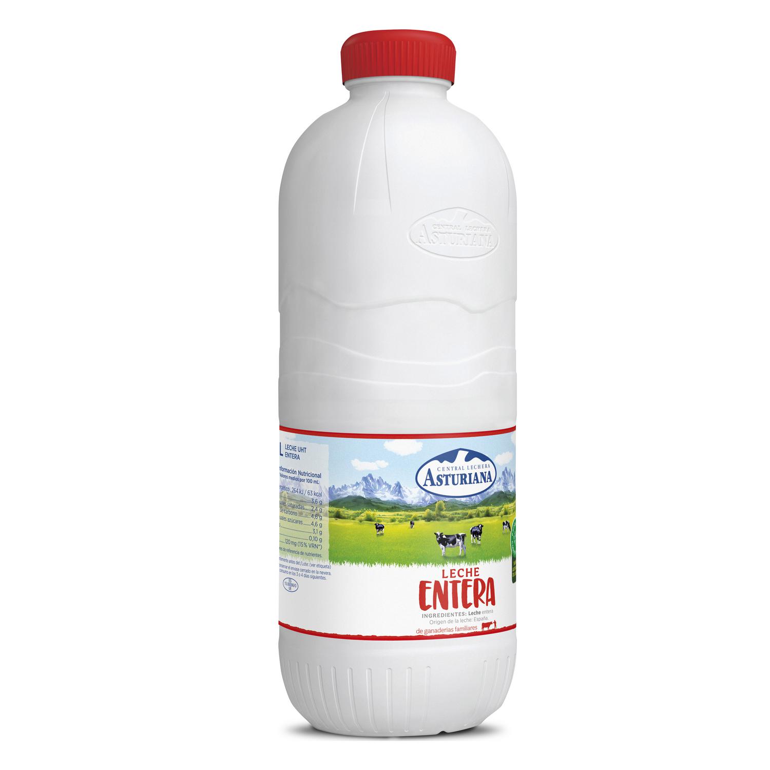 Leche entera Central Lechera Asturiana botella 2,2 l.