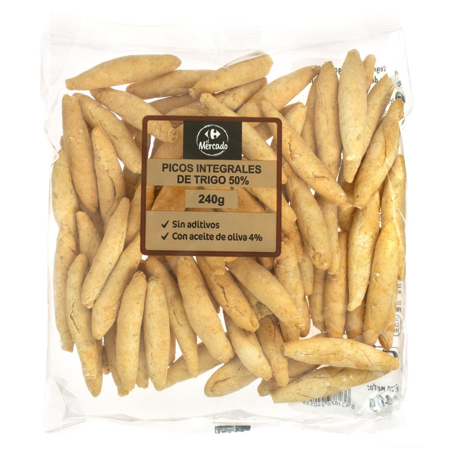 Picos integrales con aceite de oliva y ajonjolí Carrefour El Mercado 240 g