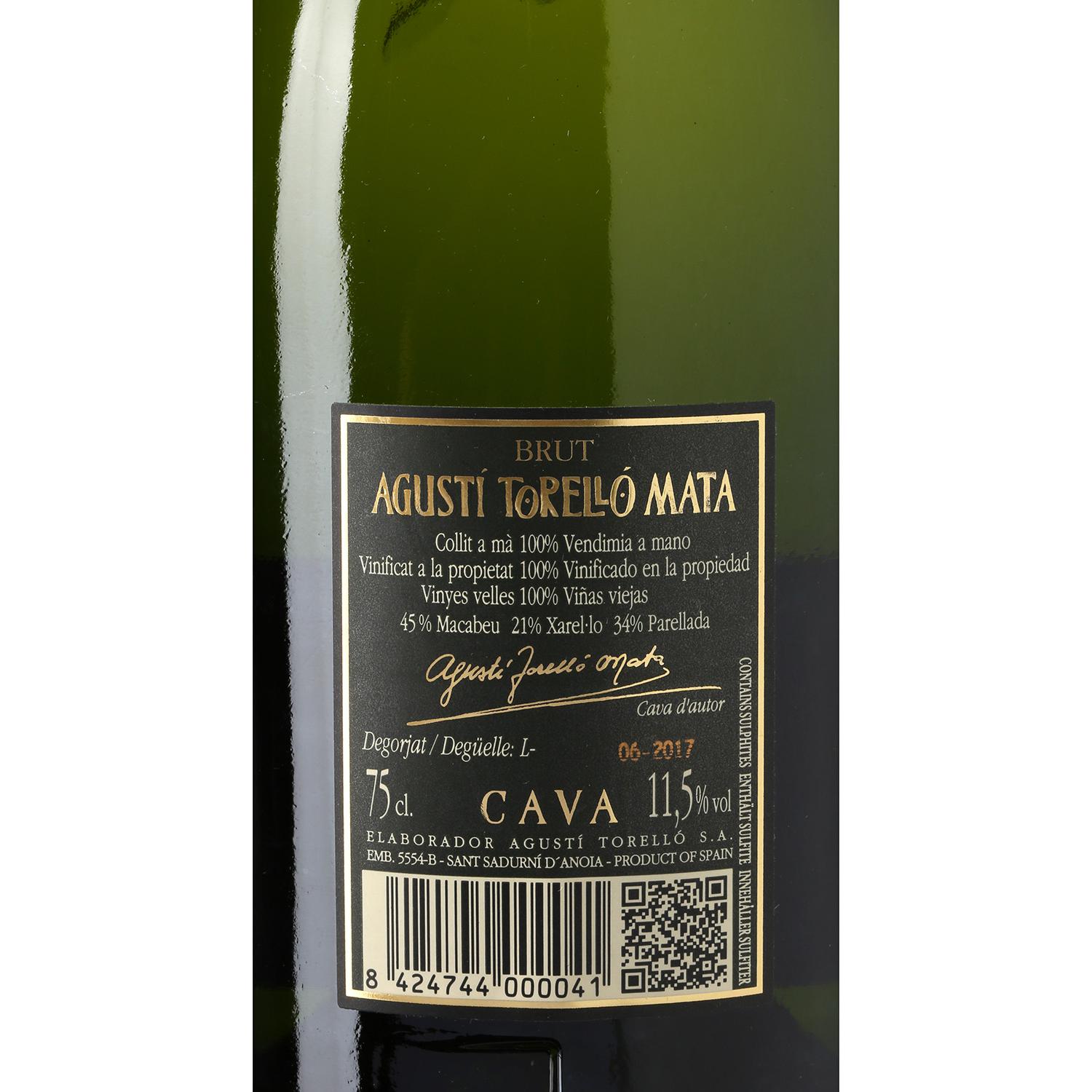 Cava reserva ecológico Agustí Torello Mata brut 75 cl.