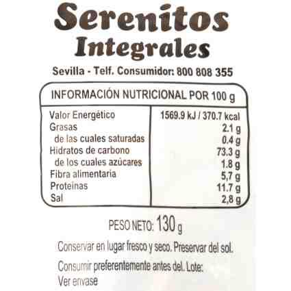 Serenitos con aceite de oliva selección gourmet 130 g