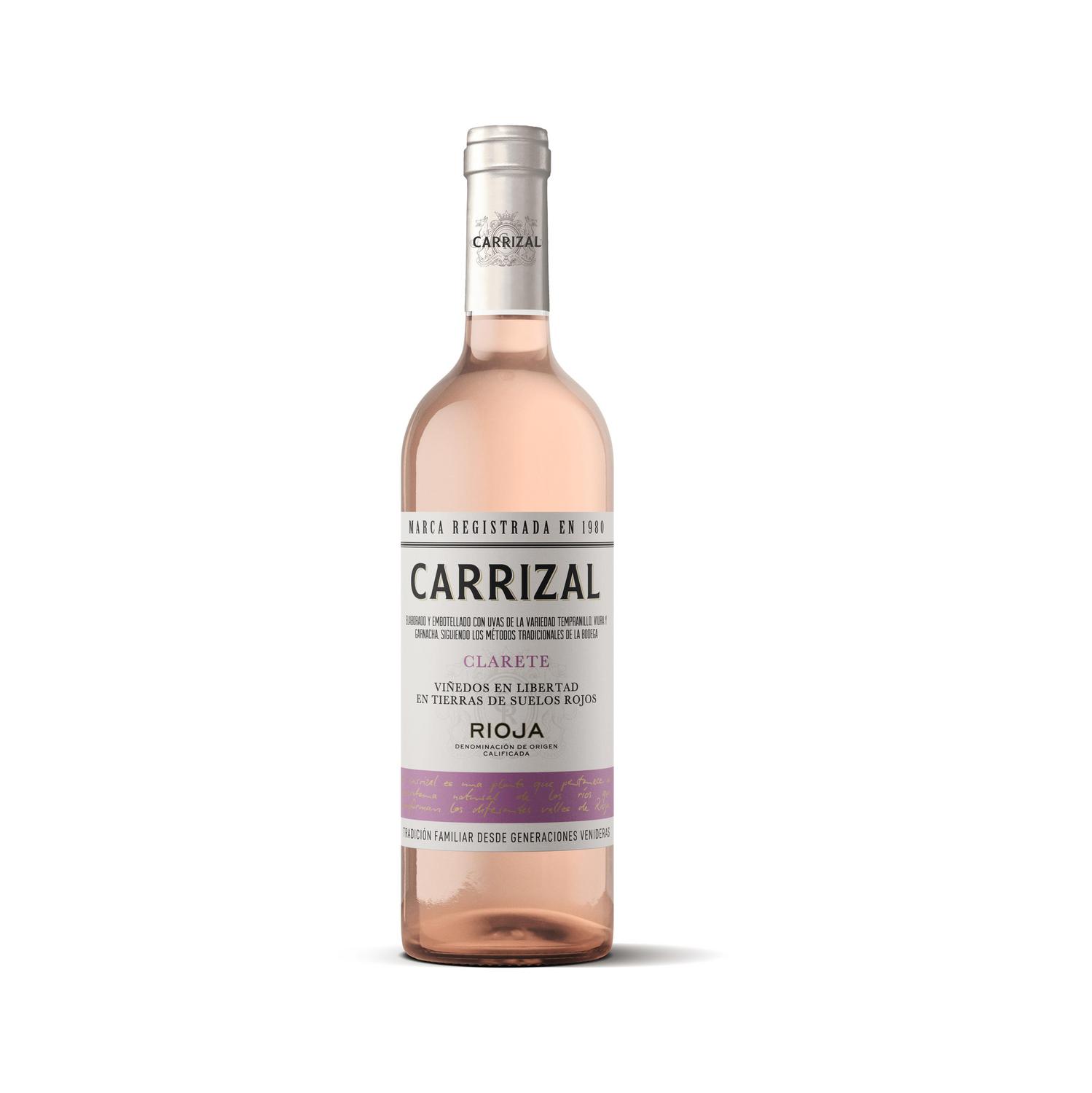 Vino rosado Clarete Carrizal D.O.Ca Rioja 75 cl.