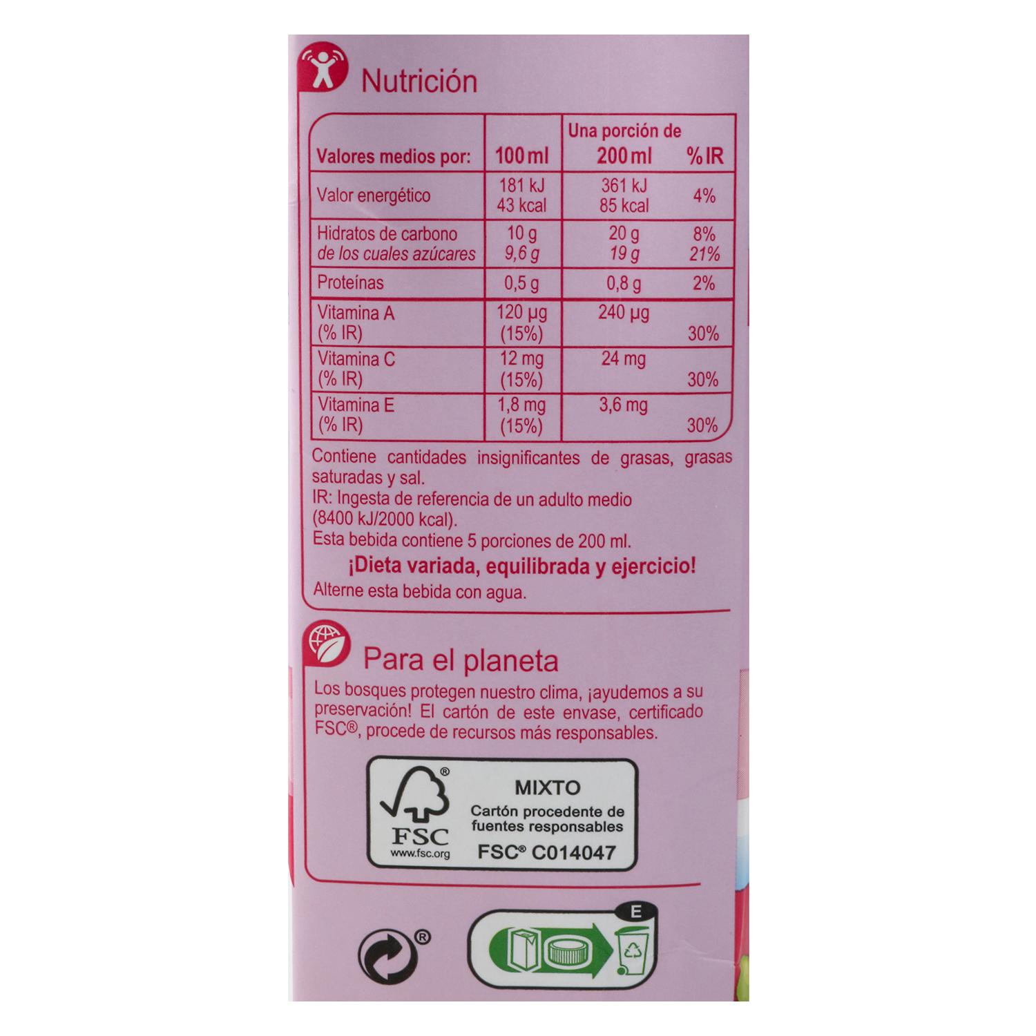 Zumo de frutas y leche Carrefour sabor tropical brik 1 l.