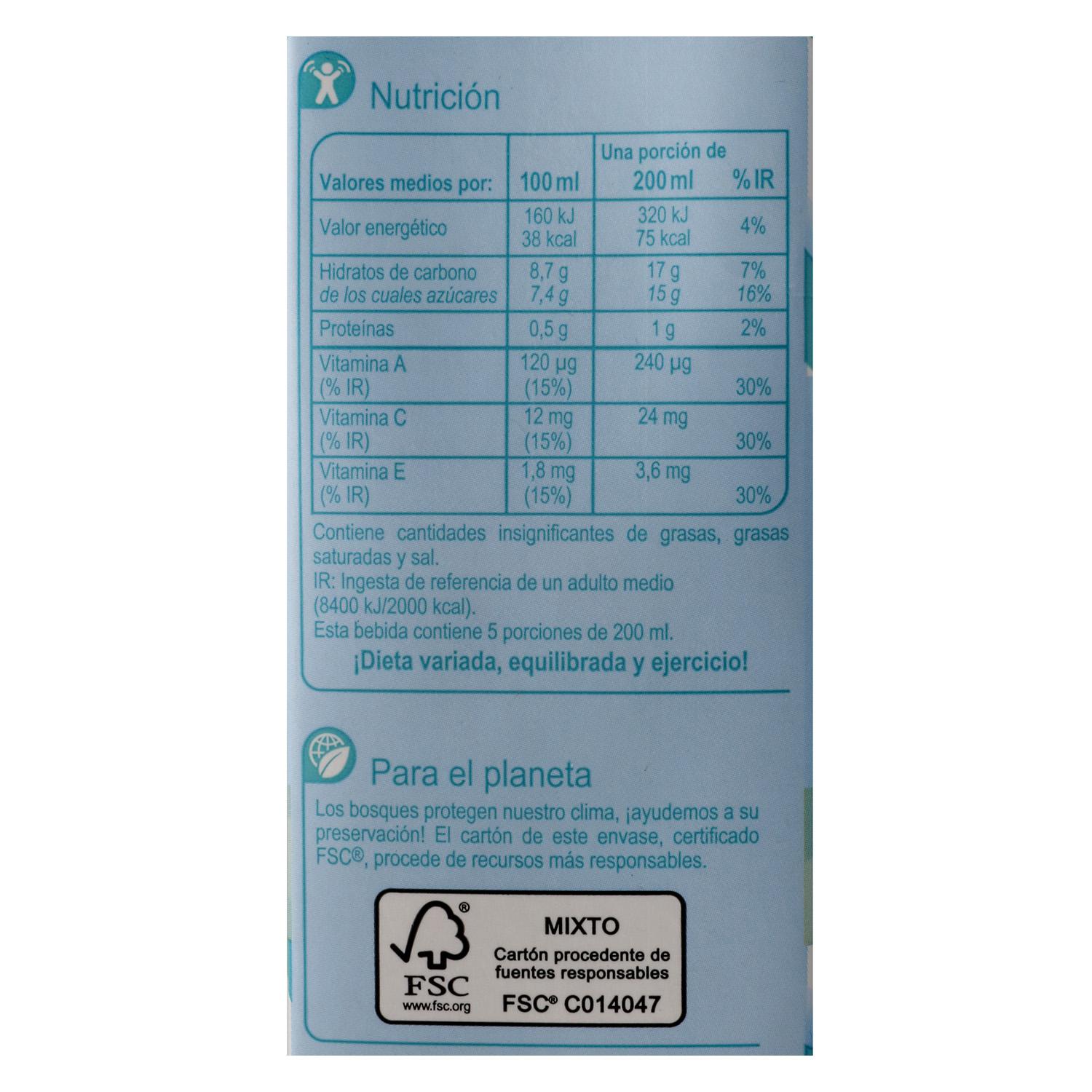 Zumo de frutas y leche Carrefour sabor mediterráneo brik 1 l.