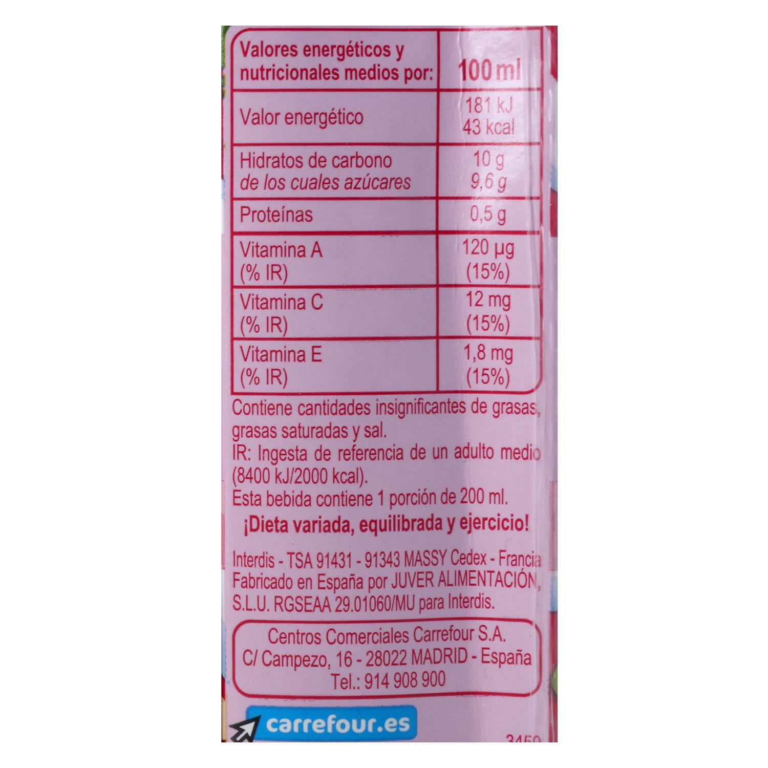 Zumo de fruta y leche Carrefour Tropical pack de 6 briks de 20 cl.