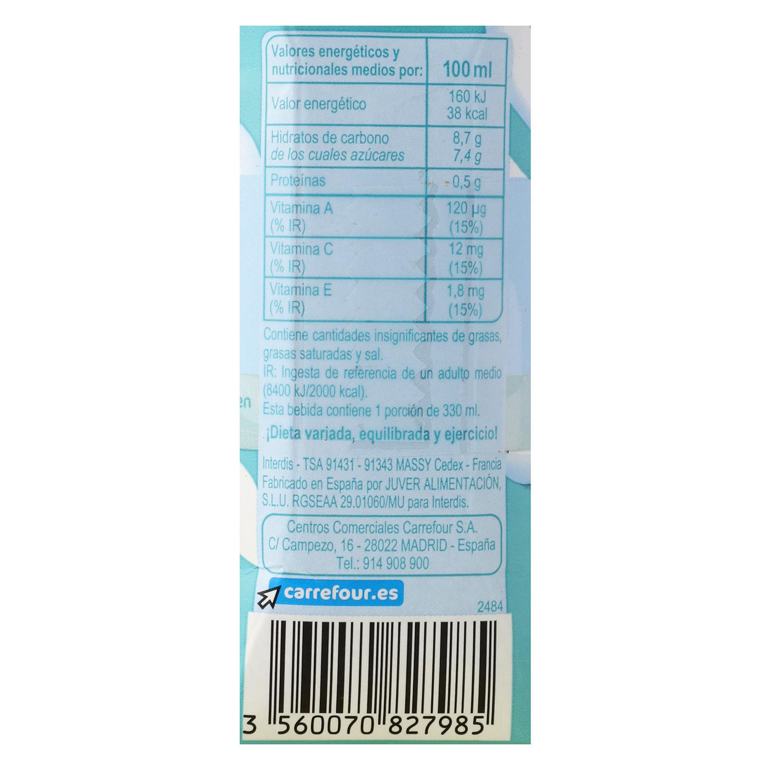 Zumo de fruta y leche Carrefour Mediterráneo pack de 3 briks de 33 cl.