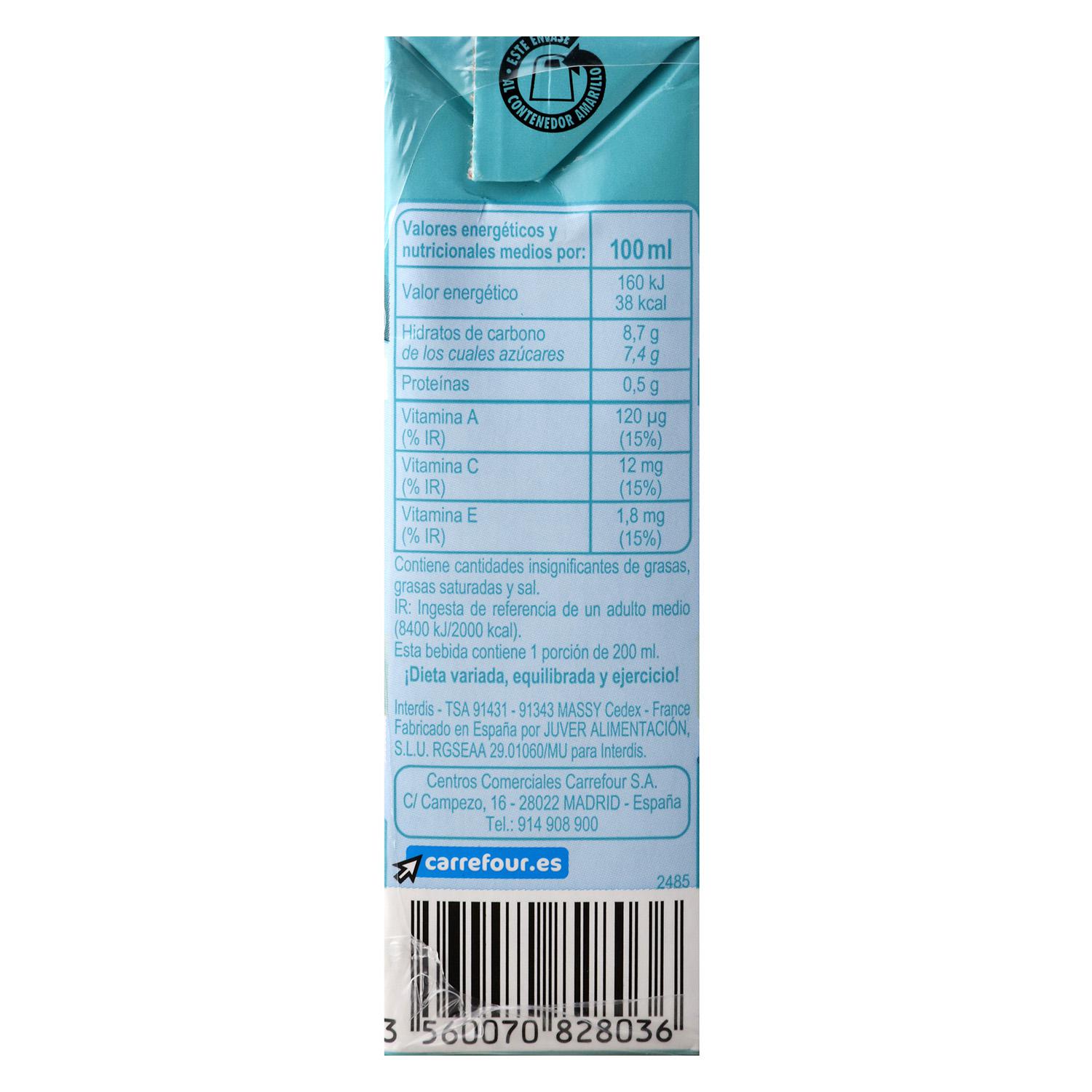 Zumo de frutas y leche Carrefour sabor mediterráneo pack de 6 briks de 20 cl.