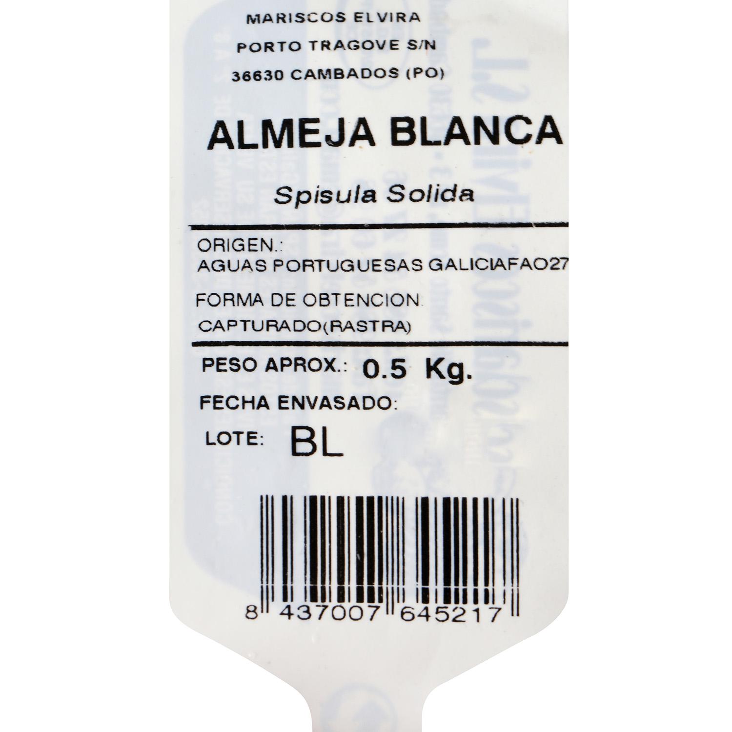 Almeja blanca fresca 500 g