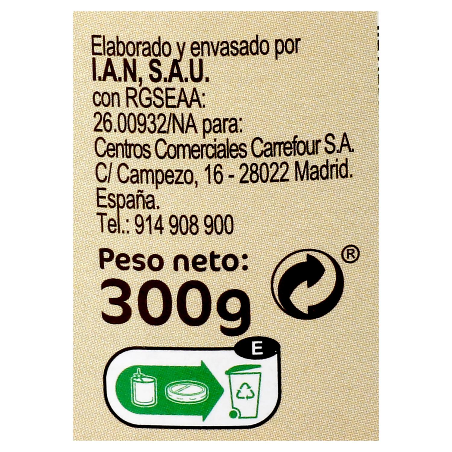 Salsa de tomate De la Abuela Carrefour tarro 300 g.