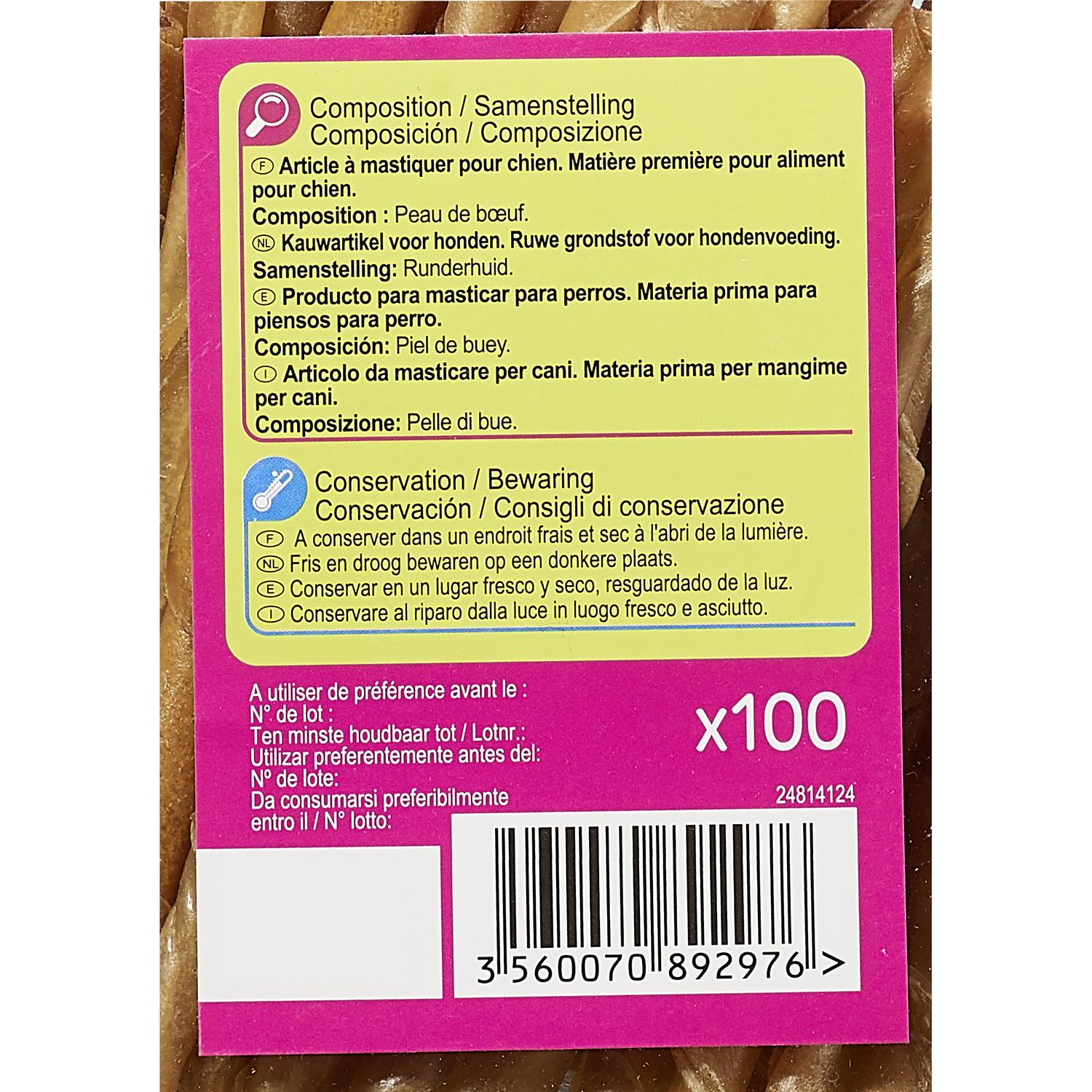 Snacks de buey para perros Carrefour 100 unidades