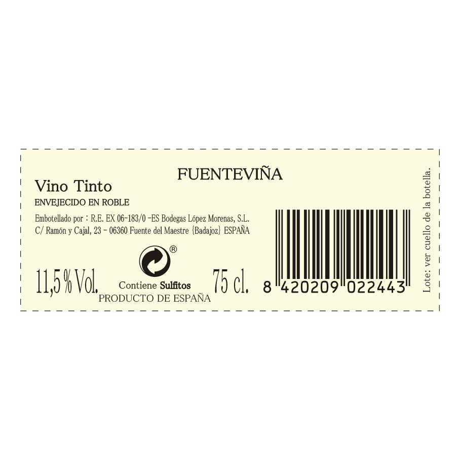 Vino tinto joven Fuenteviña Tirilla Vendimia Seleccionada 75 cl.