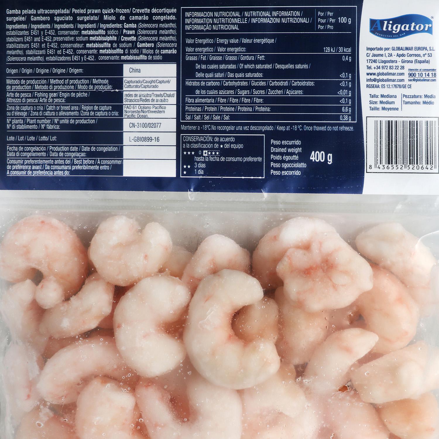 Gamba pelada grande Pescatrade 400 g