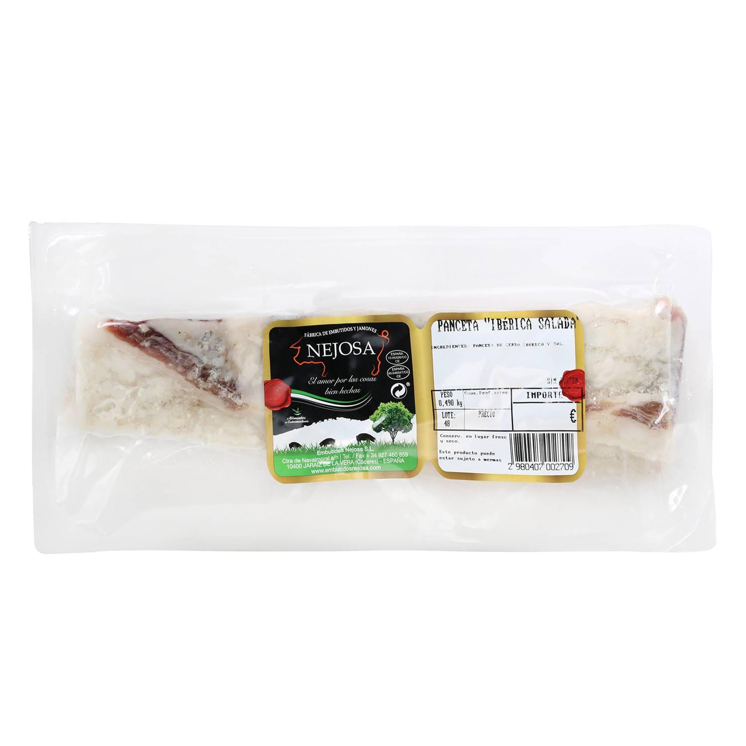 Panceta ibérica salada Nejosa 500 g aprox