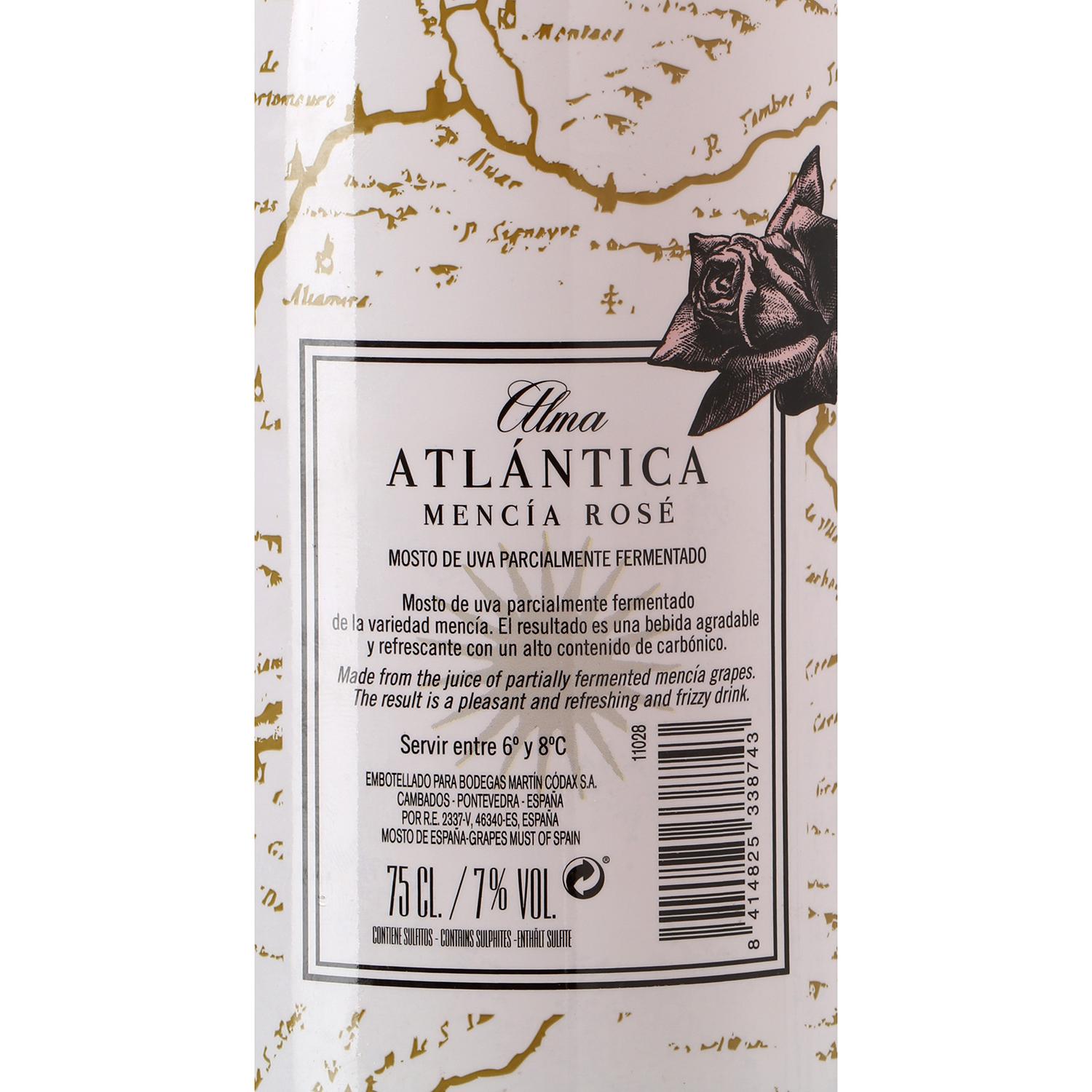 Vino  Alma Atlántica Mencía Rosé espumoso 75 cl.