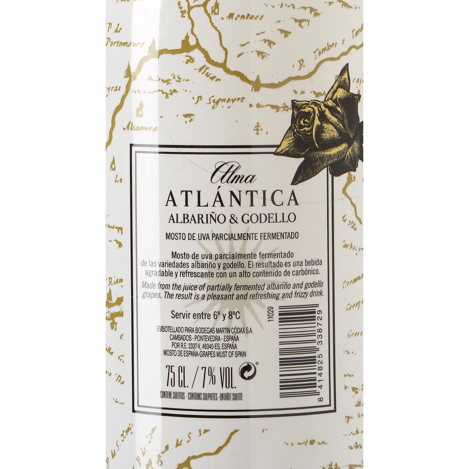 Vino Alma Atlántica Albariño espumoso  75 cl.