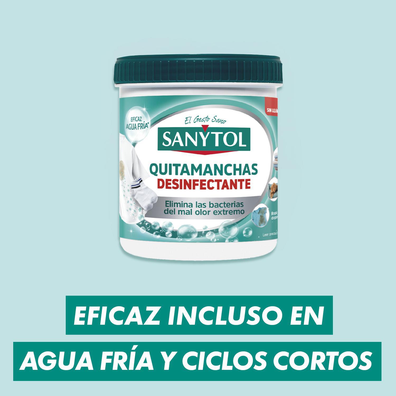 Quitamanchas desinfectante en polvo Sanytol 450 g.