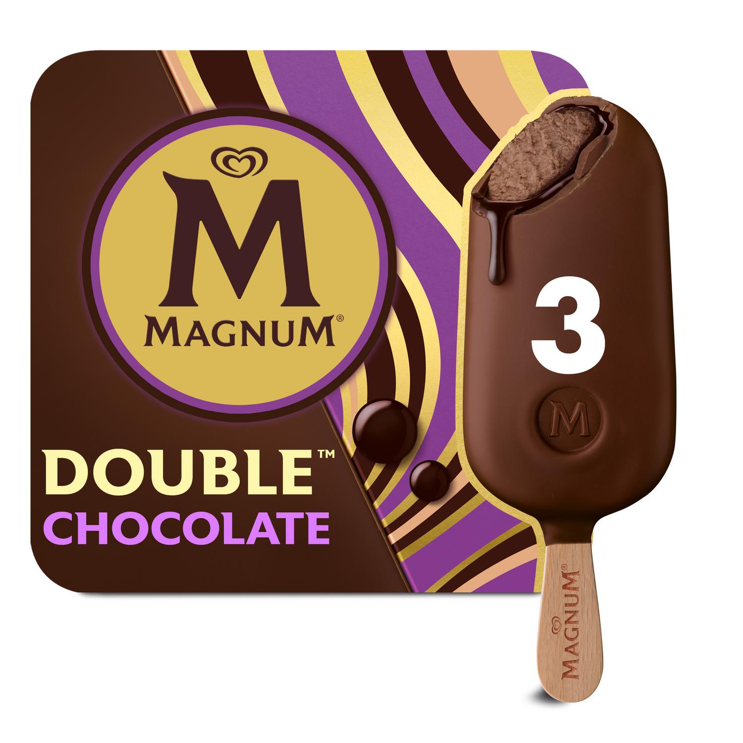 Bombón helado chocolate Double Magnum 3 ud.