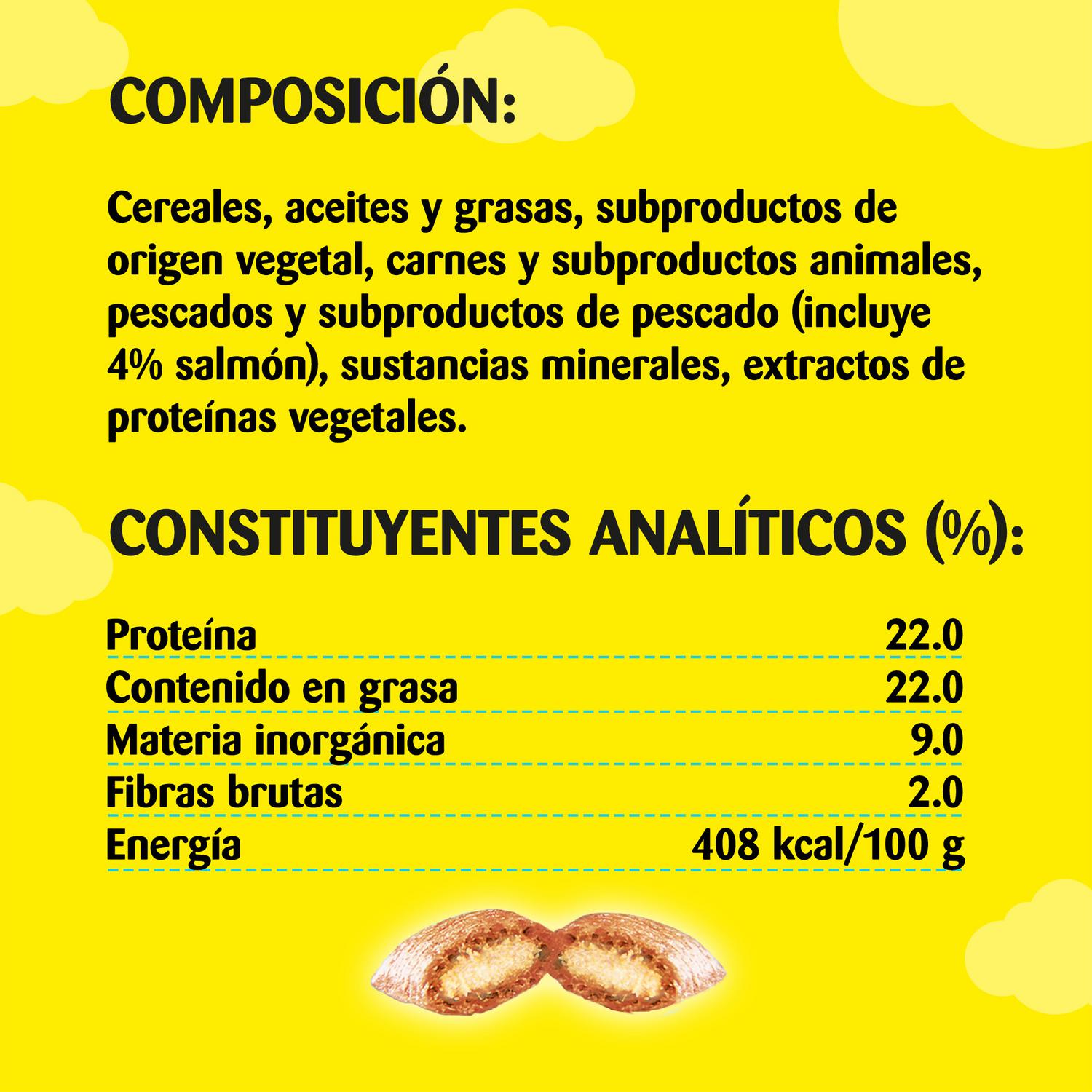 Snacks de salmón para gatos Catisfactions 180 g.