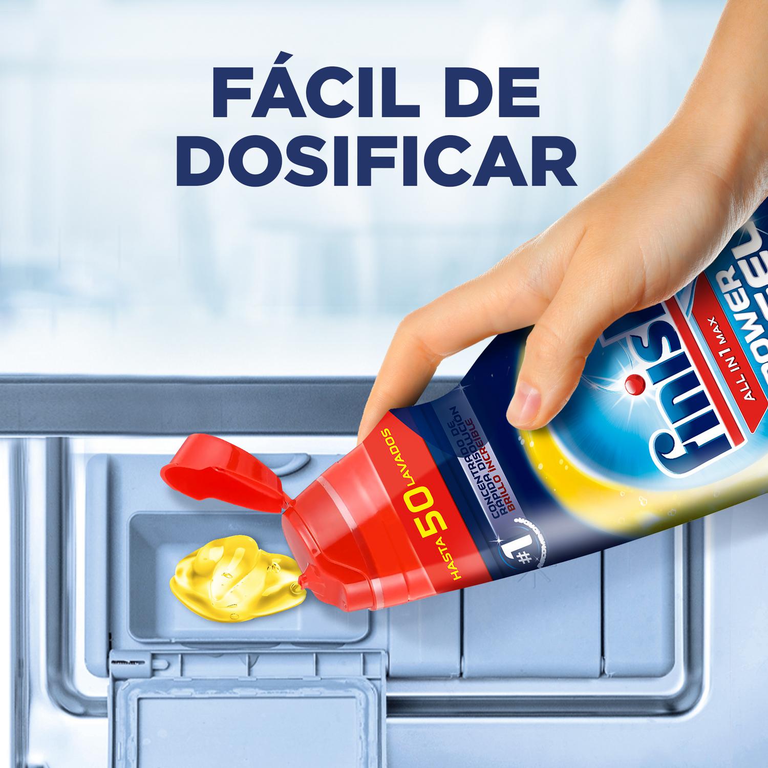Gel para lavavajillas limón desengrasante Finish 50 lavados.