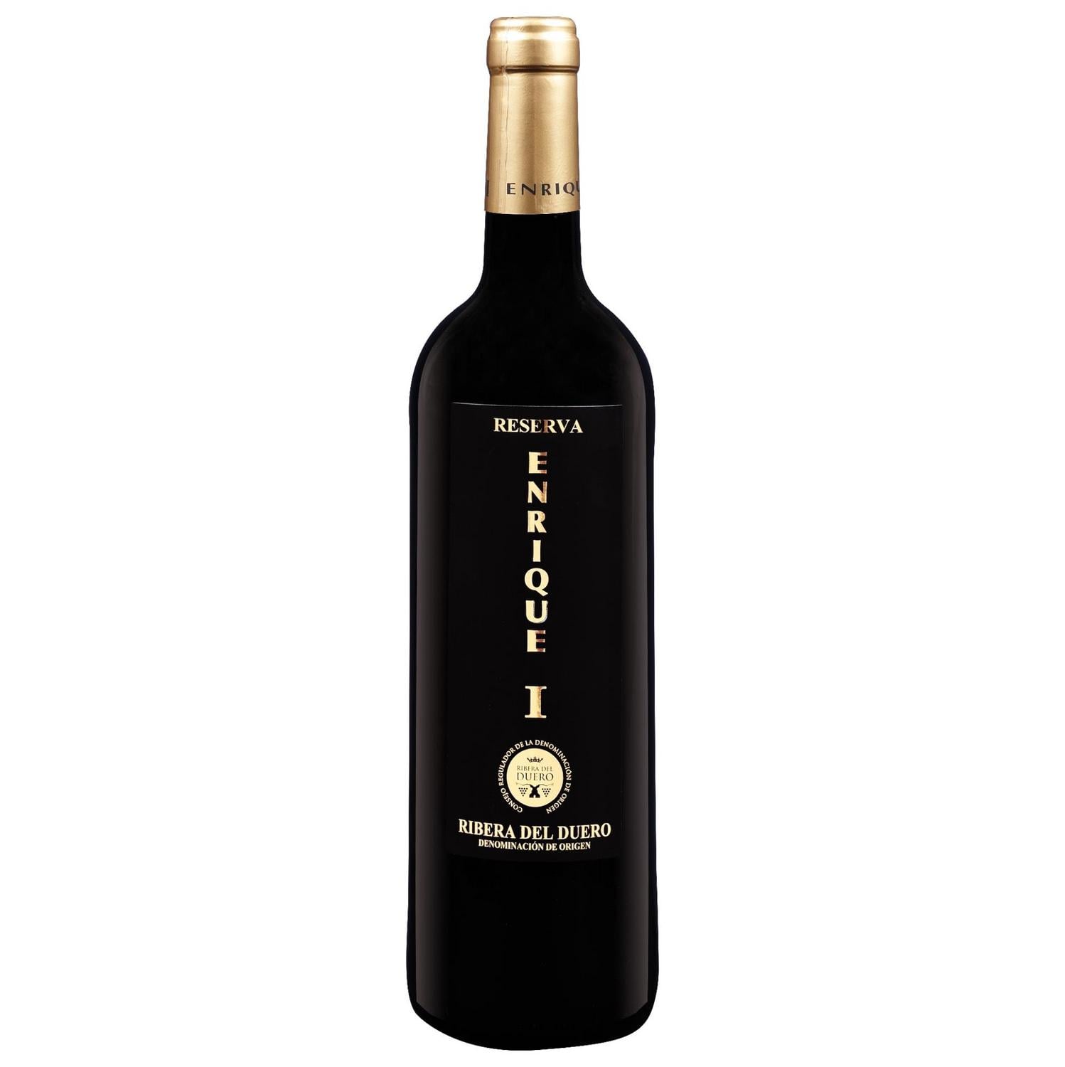 Vino tinto reserva tempranillo Enrique I D.O. Ribera del Duero 75 cl.