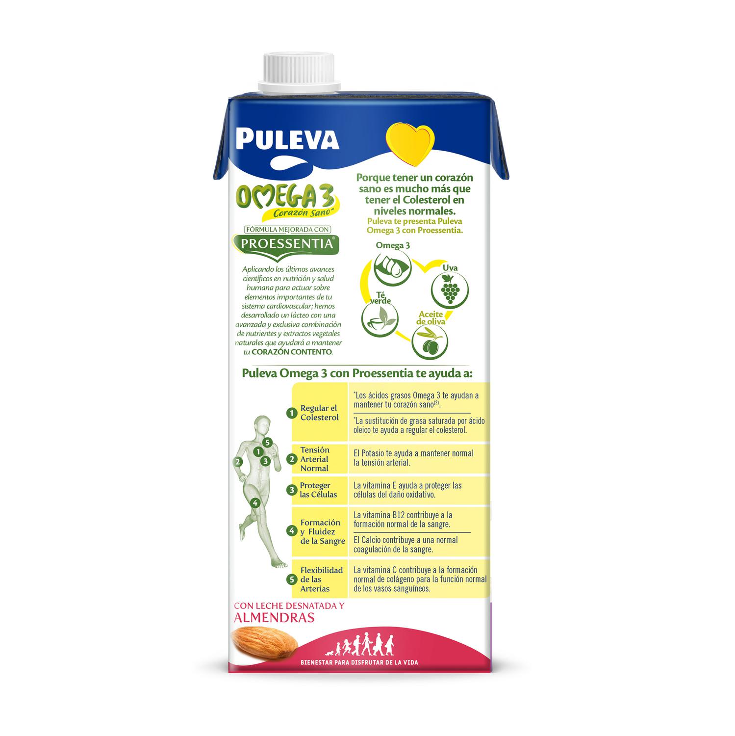Preparado lácteo con almendras Omega 3 Puleva sin gluten brik 1 l.