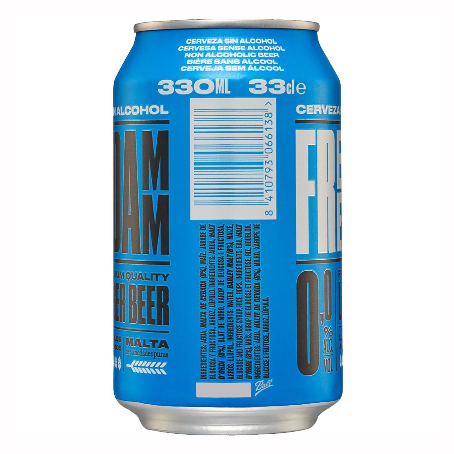 Cerveza Free Damm Lager 0,0 sin alcohol lata 33 cl. Free Damm ...