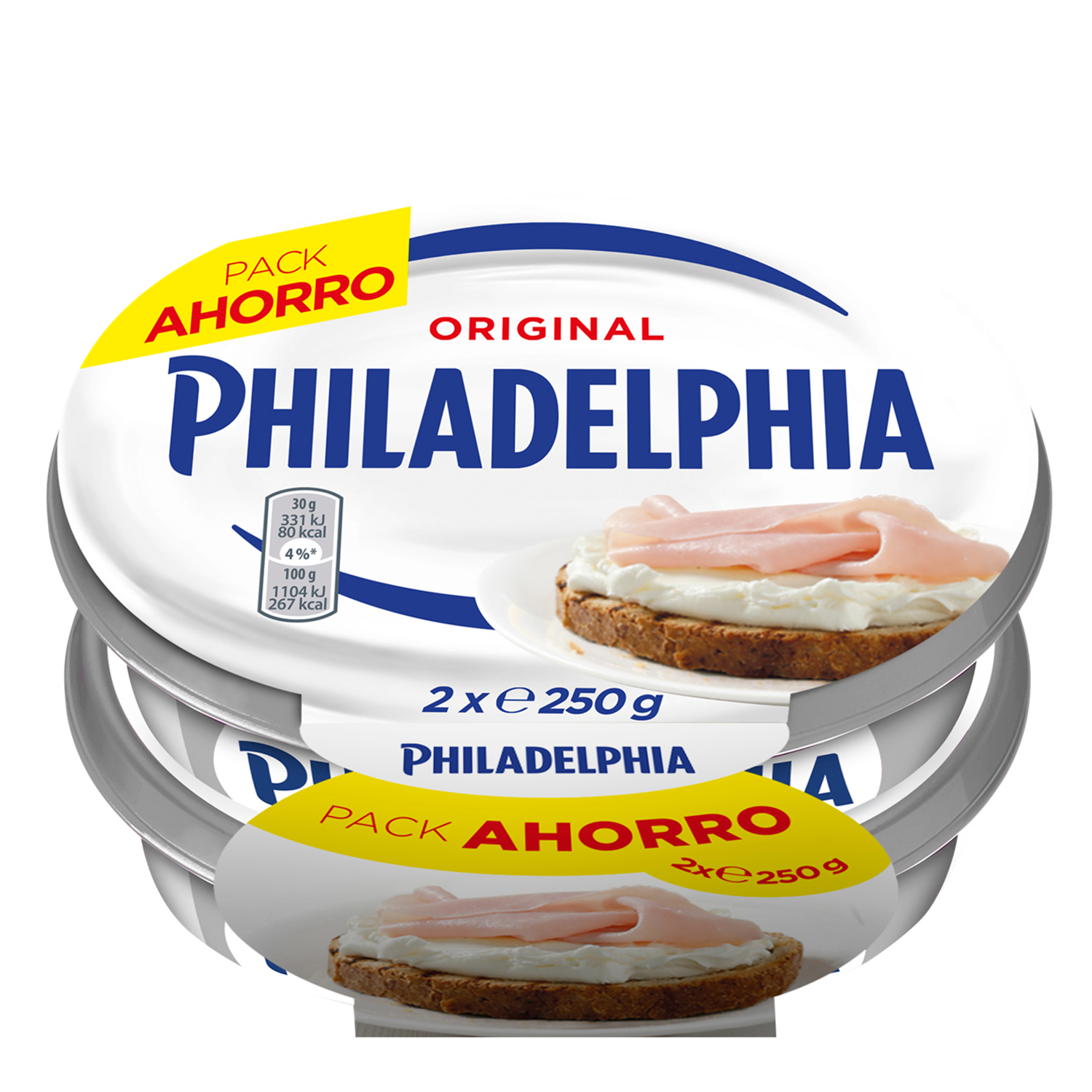 Crema De Queso De Untar Natural Philadelphia Pack De 2 Unidades De 250