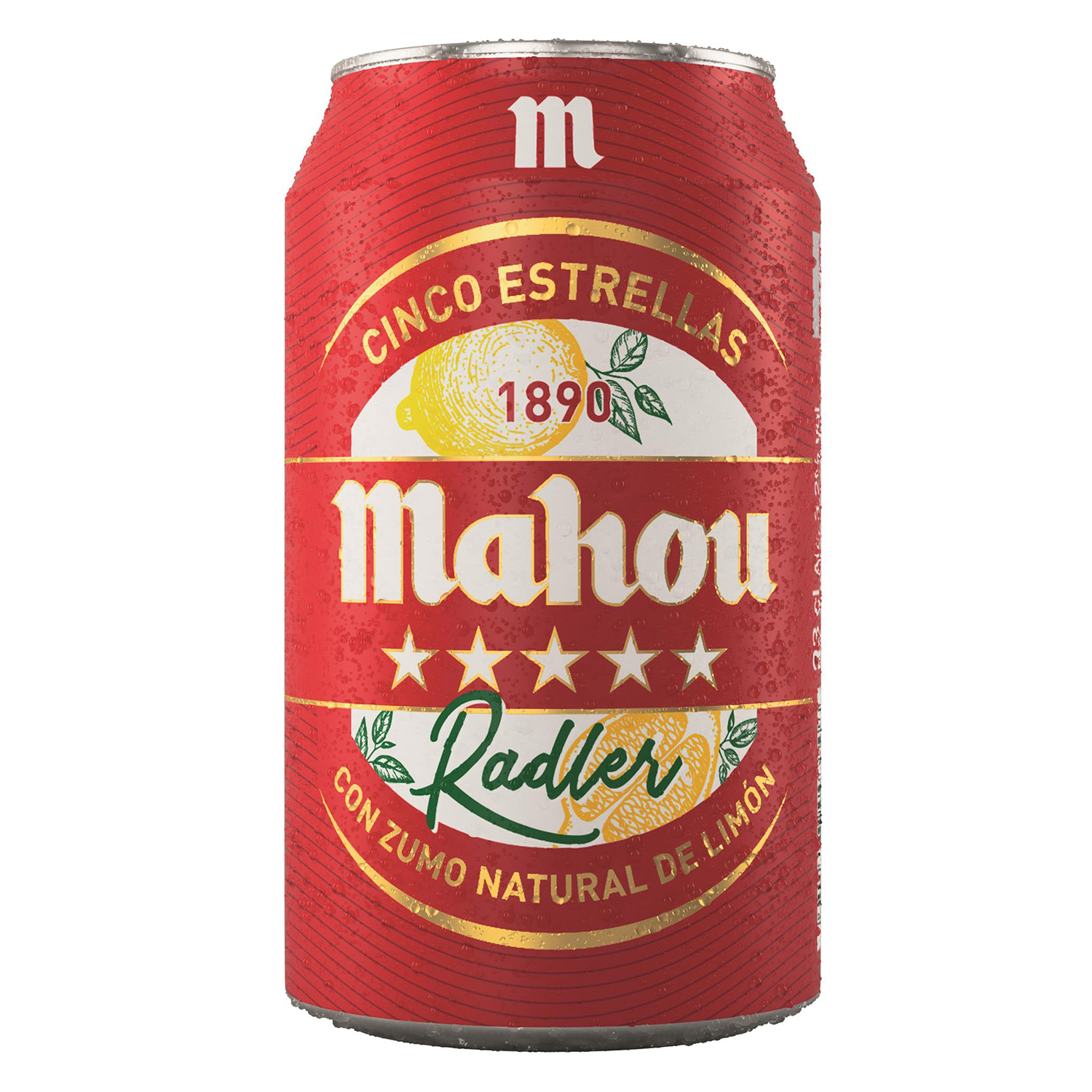 Cerveza Mahou 5 Estrellas Radler Con Limón Lata 33 Cl