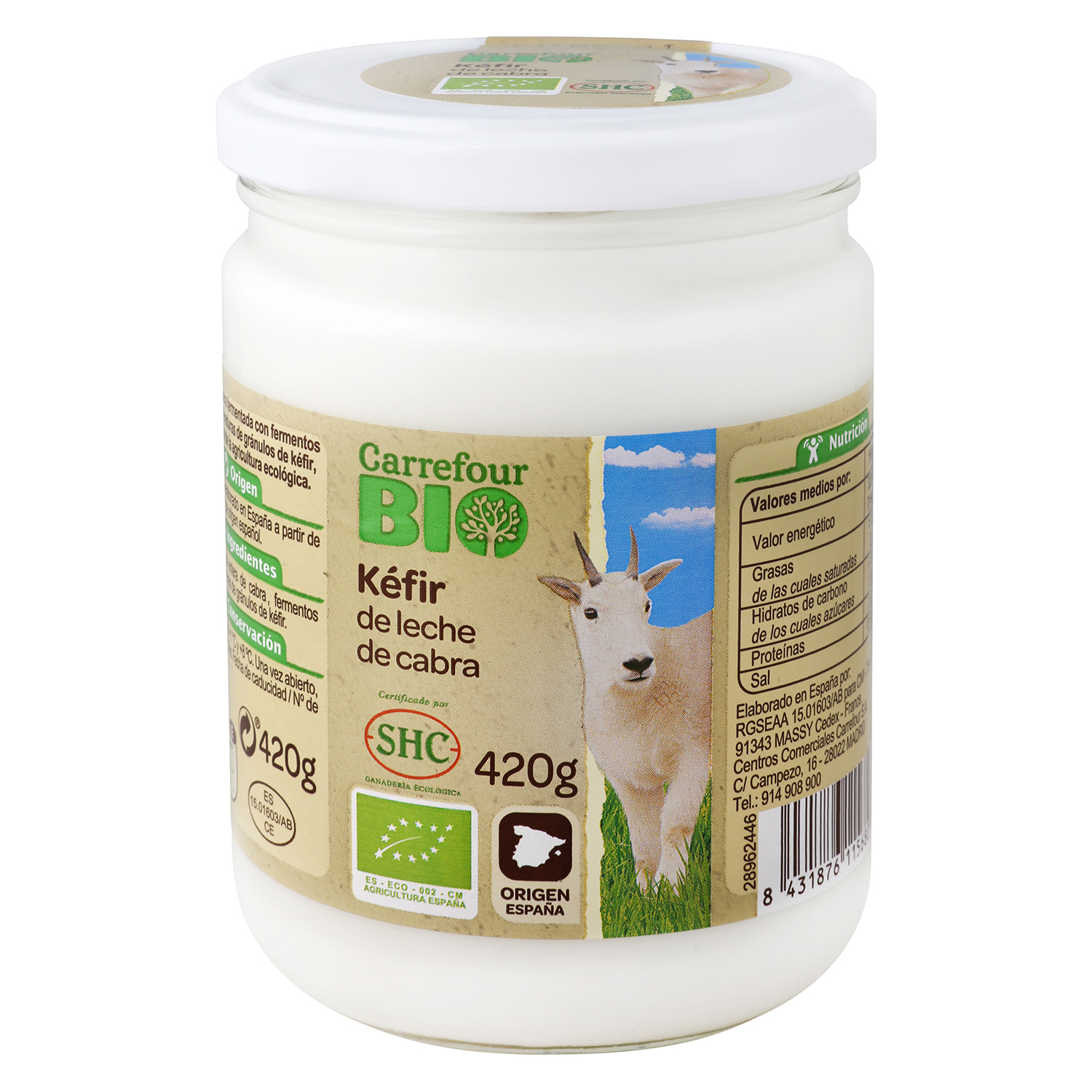 Kéfir de cabra ecológico Carrefour Bio 420 g. Carrefour ...
