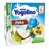 Postre de pera desde 6 meses Nestlé Yogolino sin gluten sin lactosa pack de 4 unidades de 90 g.