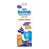 Preparado lácteo infantil de crecimiento con galleta maría desde 3 años Nestlé Junior sin aceite de palma brik 1 l.