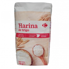 Harina de trigo Carrefour 1 kg.