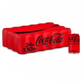 Coca Cola zero azúcar pack 24 latas 33 cl.