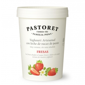 Yogur de fresas Pastoret sin gluten 500 g.