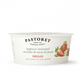 Yogur con fresas Pastoret sin gluten 125 g.