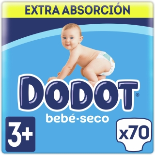 Pañales Dodot bebé-seco extra absorción T3 (7-11 Kg) 70 ud.