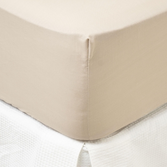 Miel 140 x 190 cm Miel Douceur d 'Intérieur Lina – Sábana Bajera algodón algodón 