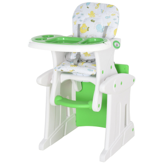 Trona Para Bebes 3 Posiciones Ajustables Acolchado Verde Homcom Con Ofertas En Carrefour Las Mejores Ofertas De Carrefour