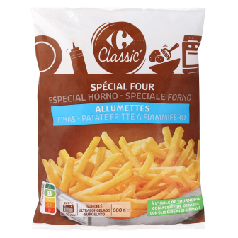 Patatas fritas corte fino especial horno Carrefour Classic' 600 g. |  Carrefour Supermercado compra online