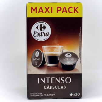 Café intenso en cápsulas Carrefour compatible con Dolce Gusto 30 unidades  de 7 g. | Carrefour Supermercado compra online