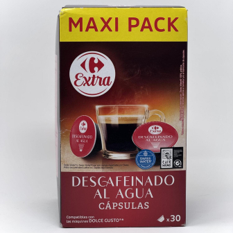 Café descafeinado al agua en cápsulas Carrefour compatible con Dolce Gusto  30 unidades de 7 g. | Carrefour Supermercado compra online