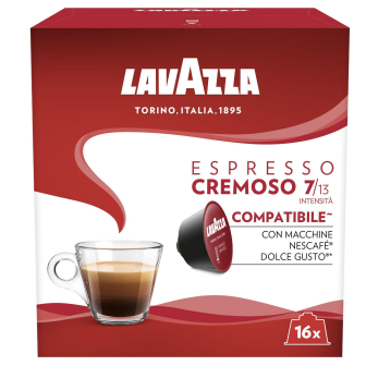 Cafés espresso cremoso en cápsulas Lavazza compatible con Nescadé Dolce  Gusto 16 ud. | Carrefour Supermercado compra online