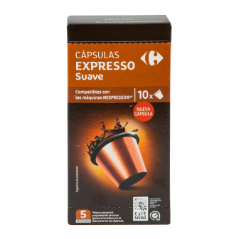 Comprar Café Extra Fuerte En Cápsulas Carrefour Compatible Con Nespresso 30  Unidades De 5,2 G. en Carrefour online con Lola Market