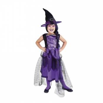 Disfraz Bruja Chic Púrpura Infantil 8 a 10 años