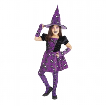 Disfraz Bruja Mininos Púrpura Infantil 3 a 4 años