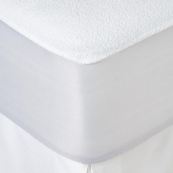 Protector de Colchón Rizo Impermeable TEX HOME Cama 105 cm Blanco