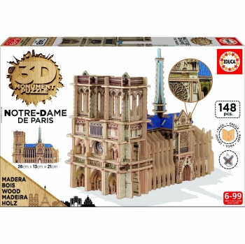 Educa Borras - 3D Monument Puzzle Notre Dame