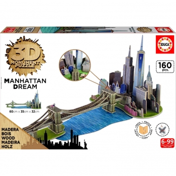 Educa Borras - 3D Monument Puzzle Manhattan Dream