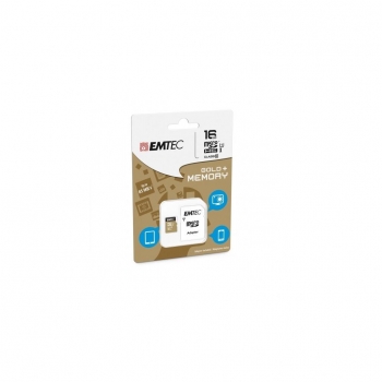 Tarjeta de Memoria Emtec Micro SD Gold+ 16GB