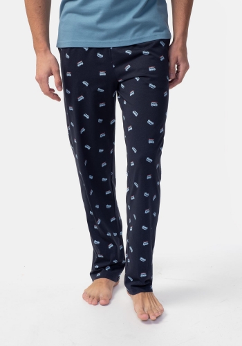 Pantalón largo de pijama micro estampado de Hombre TEX